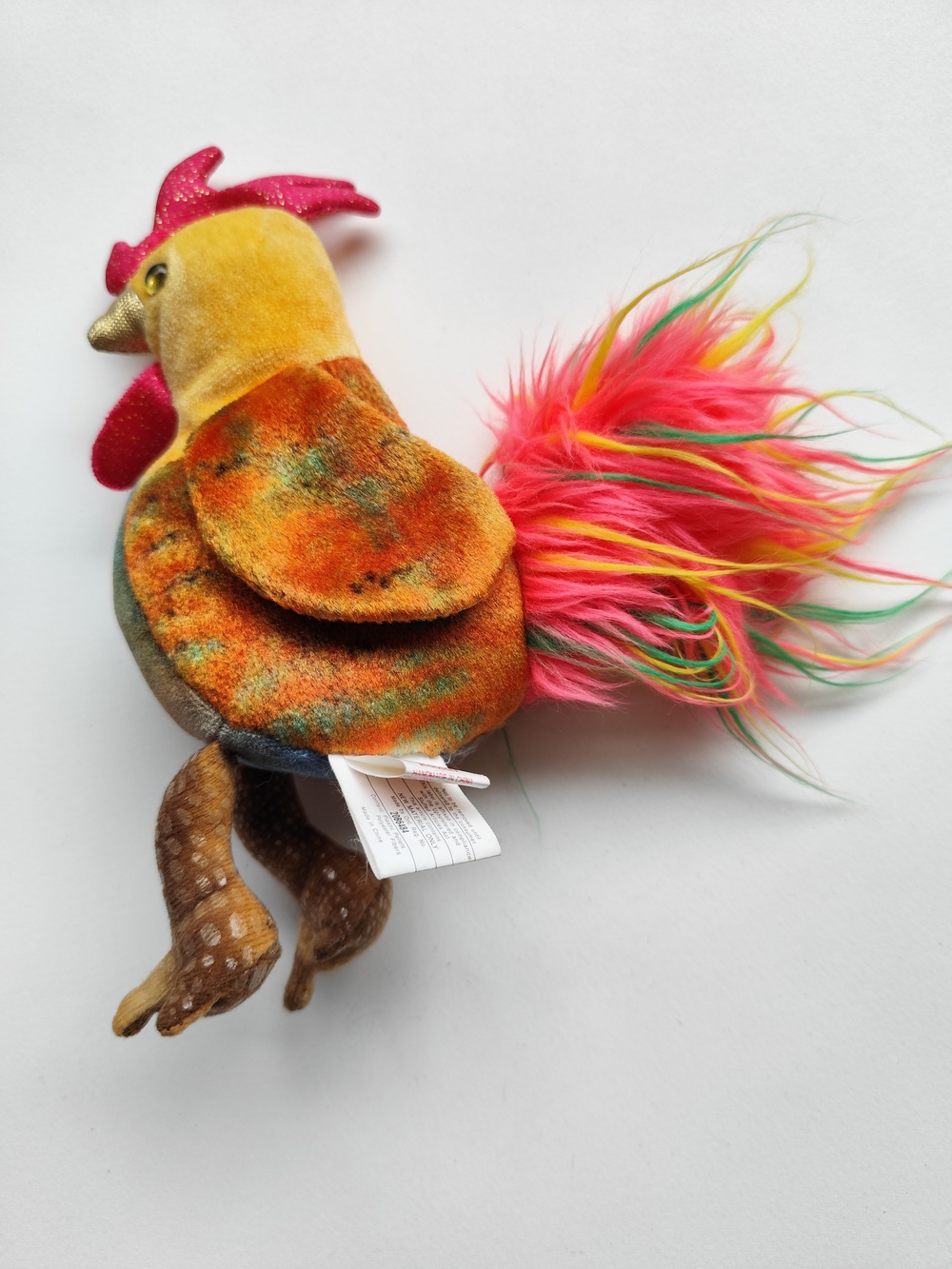 🐓 Colorful Rooster Plush Toy – 2000 TY Inc